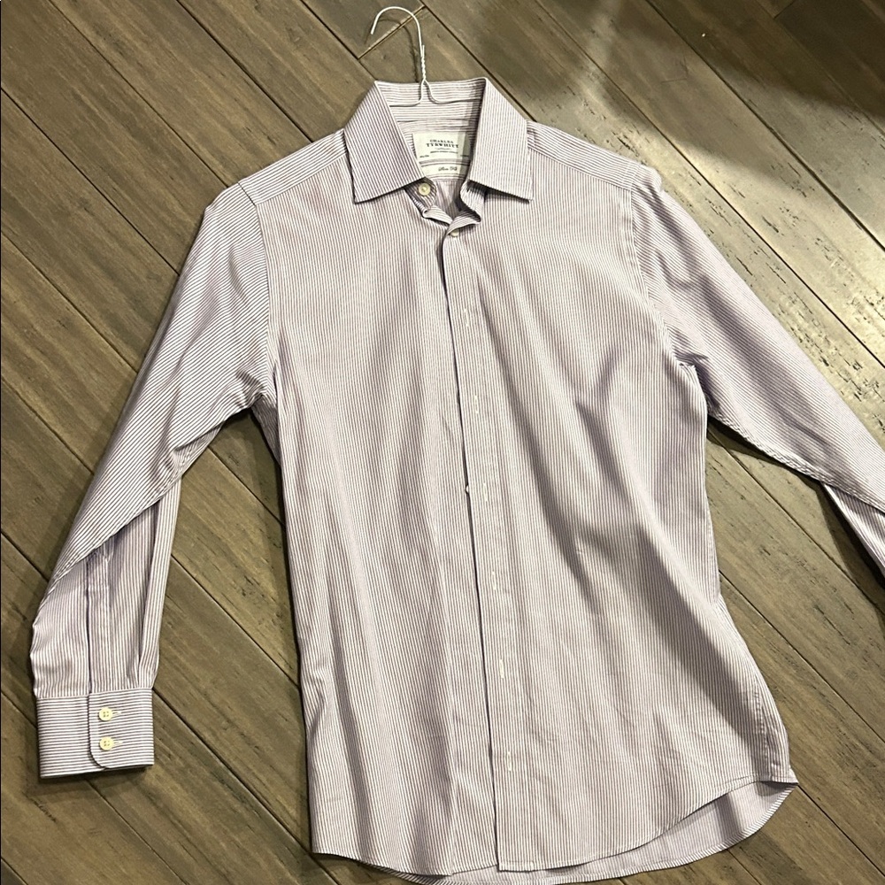 Charles Tyrwhitt Lilac Stripe Dress Shirt